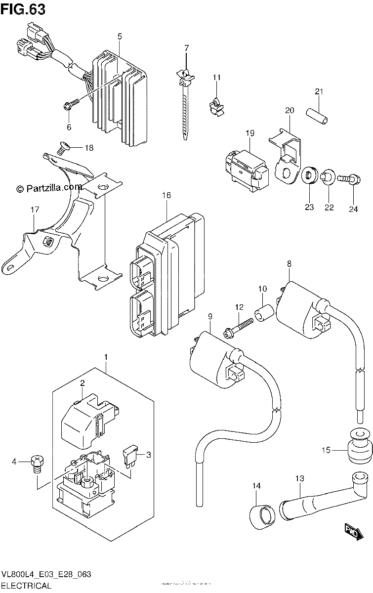 Diagrama de ELECTRICAL VL800CL4 E03