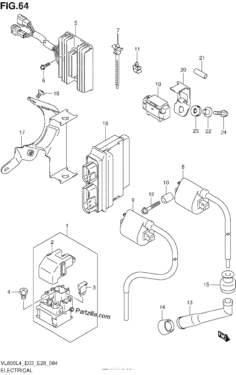 Diagrama de ELECTRICAL VL800CL4 E28