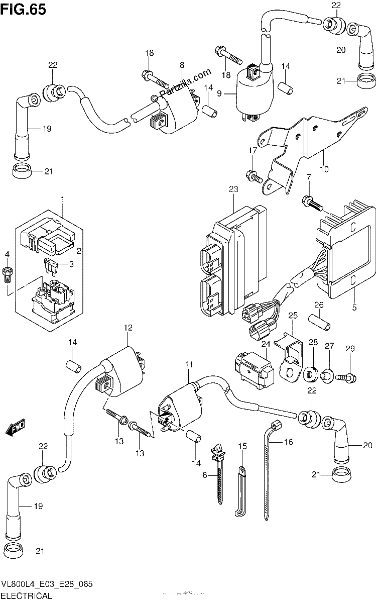 Diagrama de ELECTRICAL VL800CL4 E33