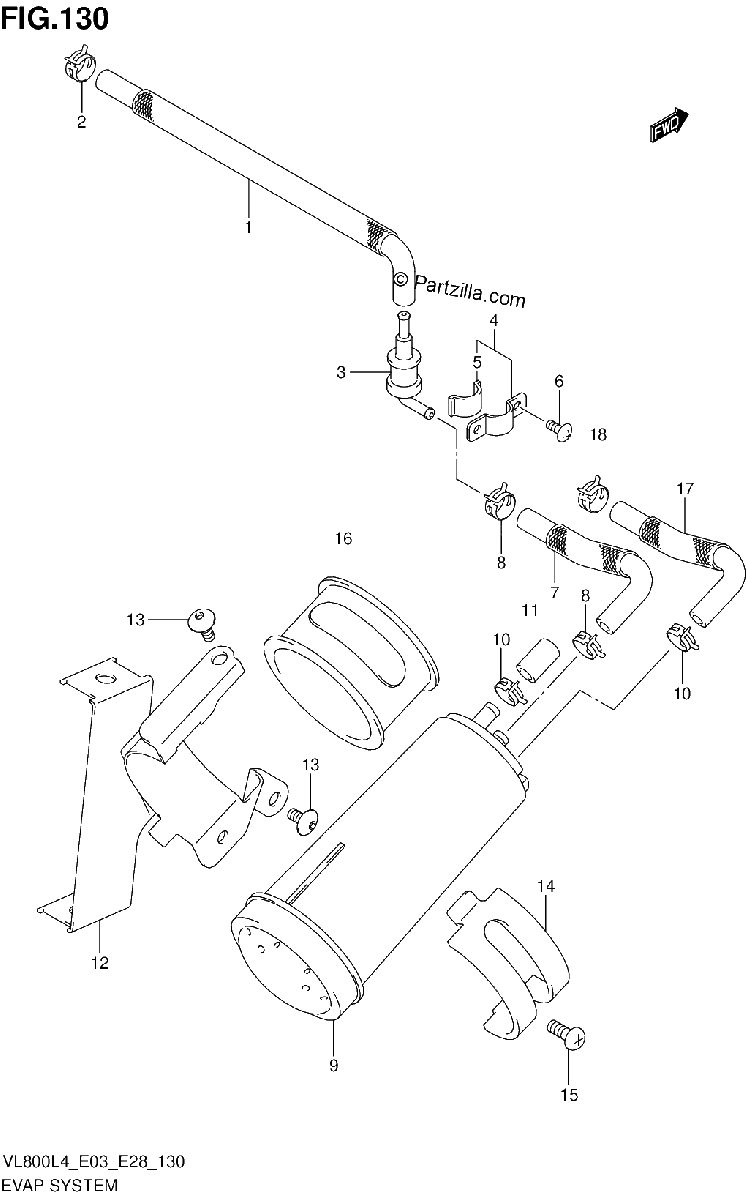 Diagrama de EVAP SYSTEM VL800CL4 E33