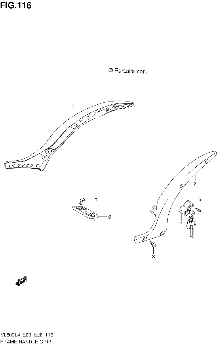 Diagrama de FRAME HANDLE GRIP