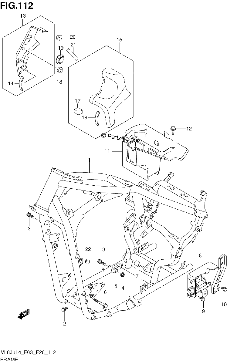 Diagrama de FRAME VL800CL4 E33