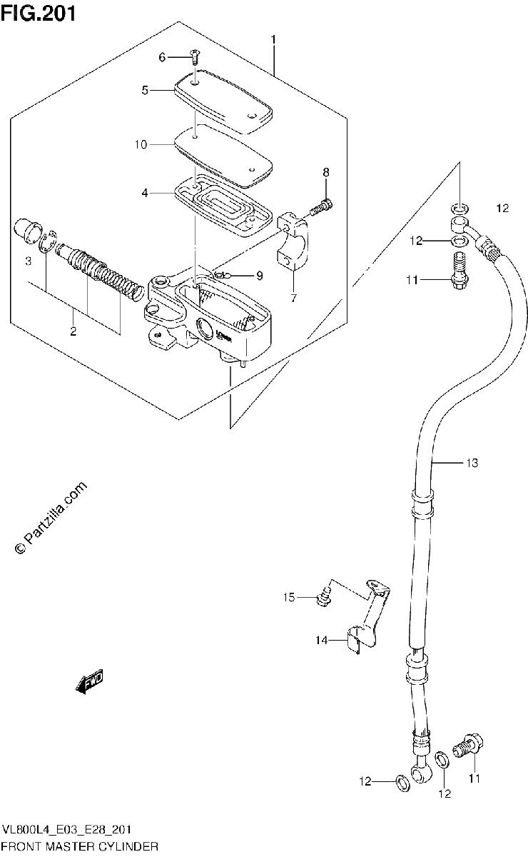 Diagrama de FRONT MASTER CYLINDER