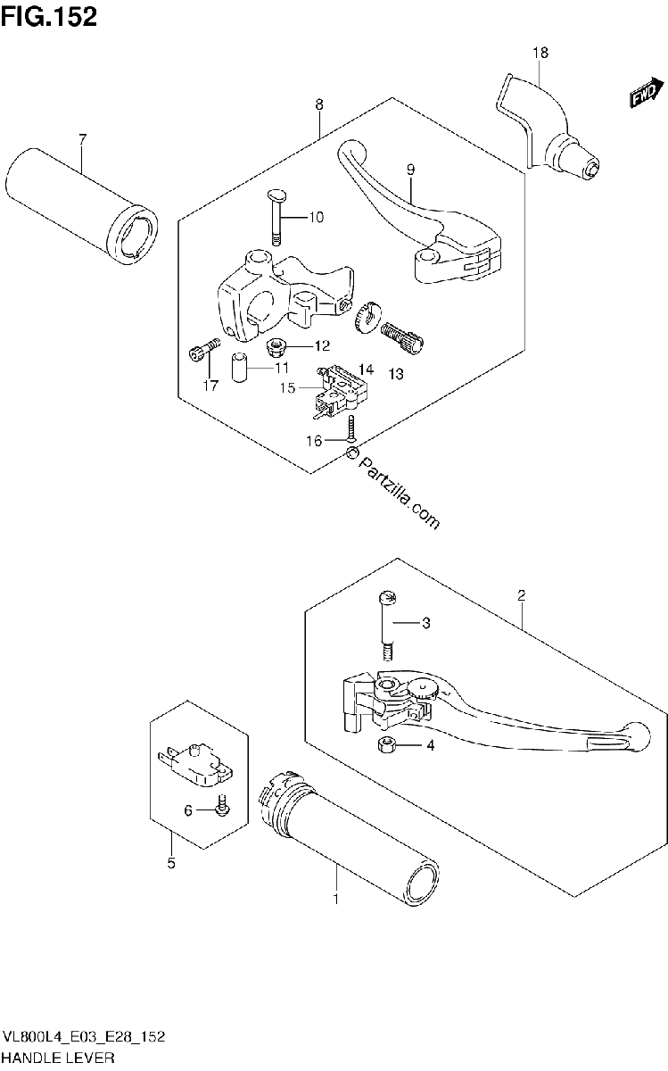 Diagrama de HANDLE LEVER