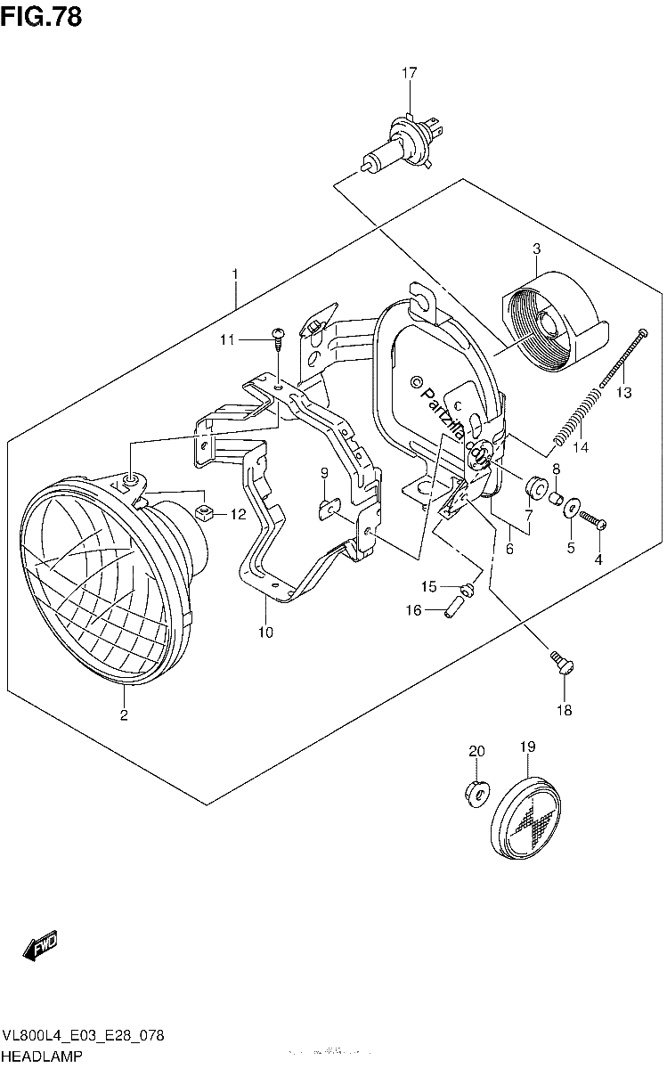 Diagrama de HEADLAMP