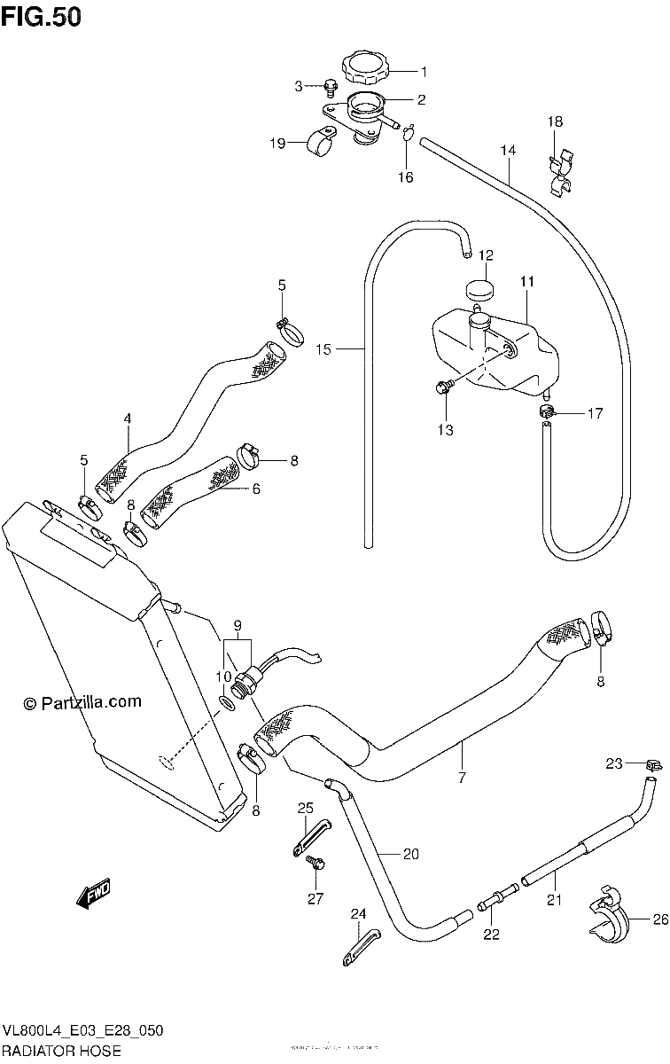 Diagrama de RADIATOR HOSE