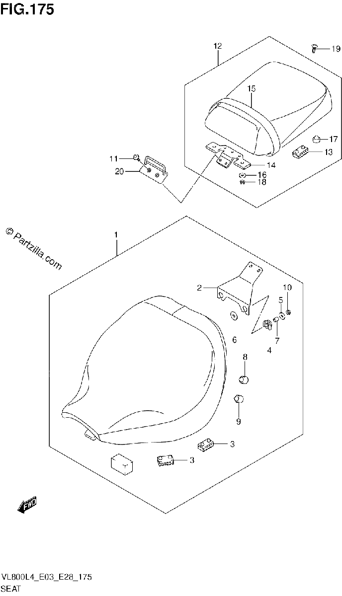 Diagrama de SEAT VL800CL4 E03