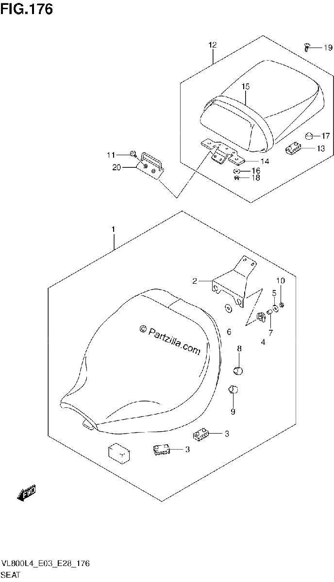 Diagrama de SEAT VL800CL4 E28
