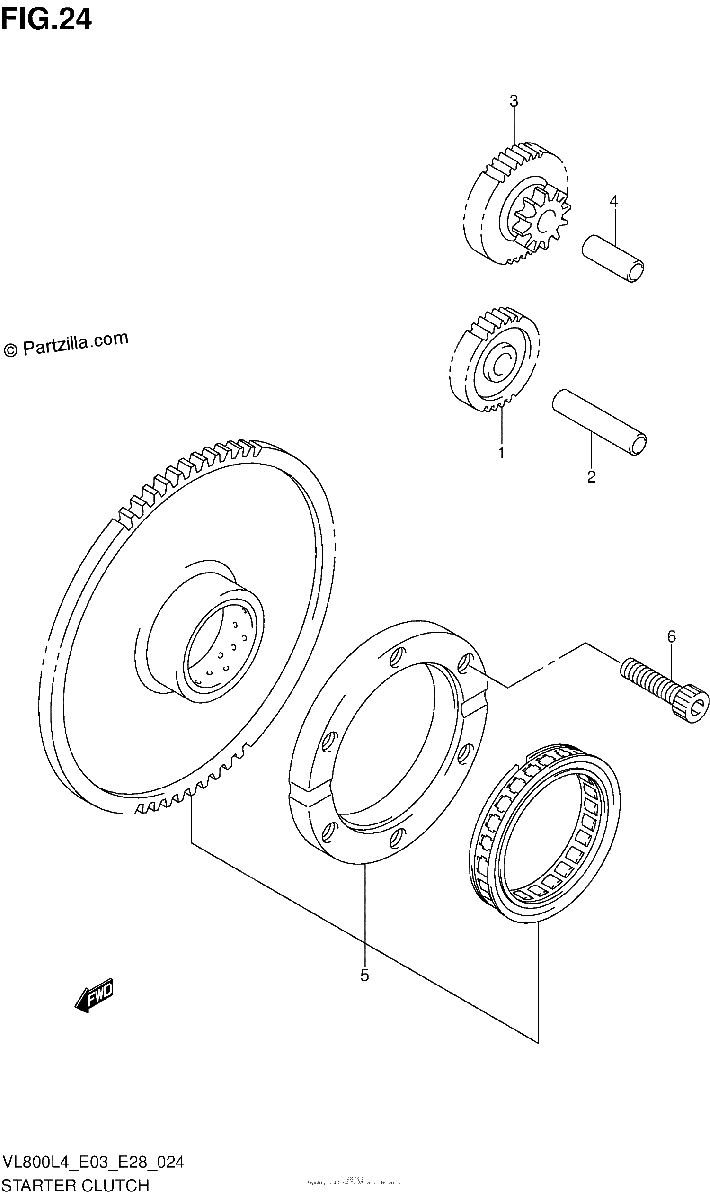 Diagrama de STARTER CLUTCH