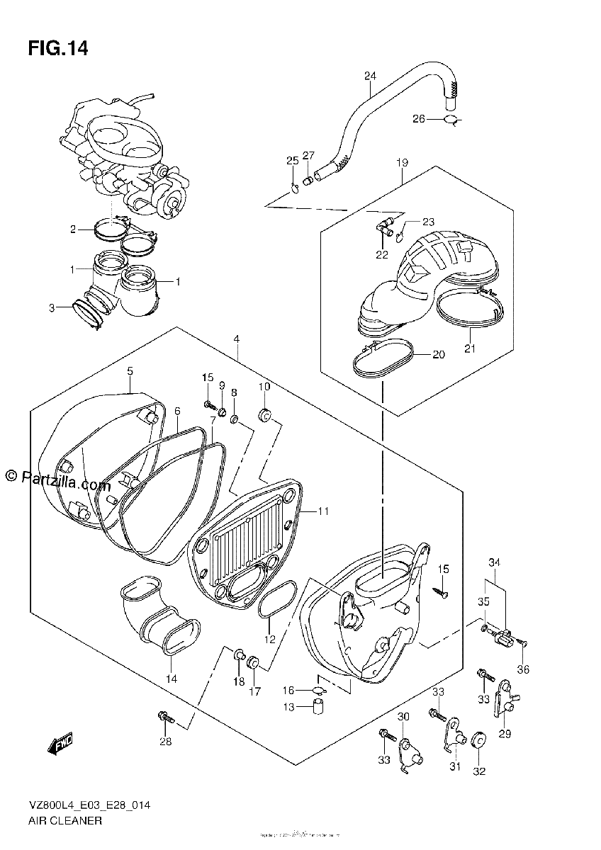 Diagrama de AIR CLEANER
