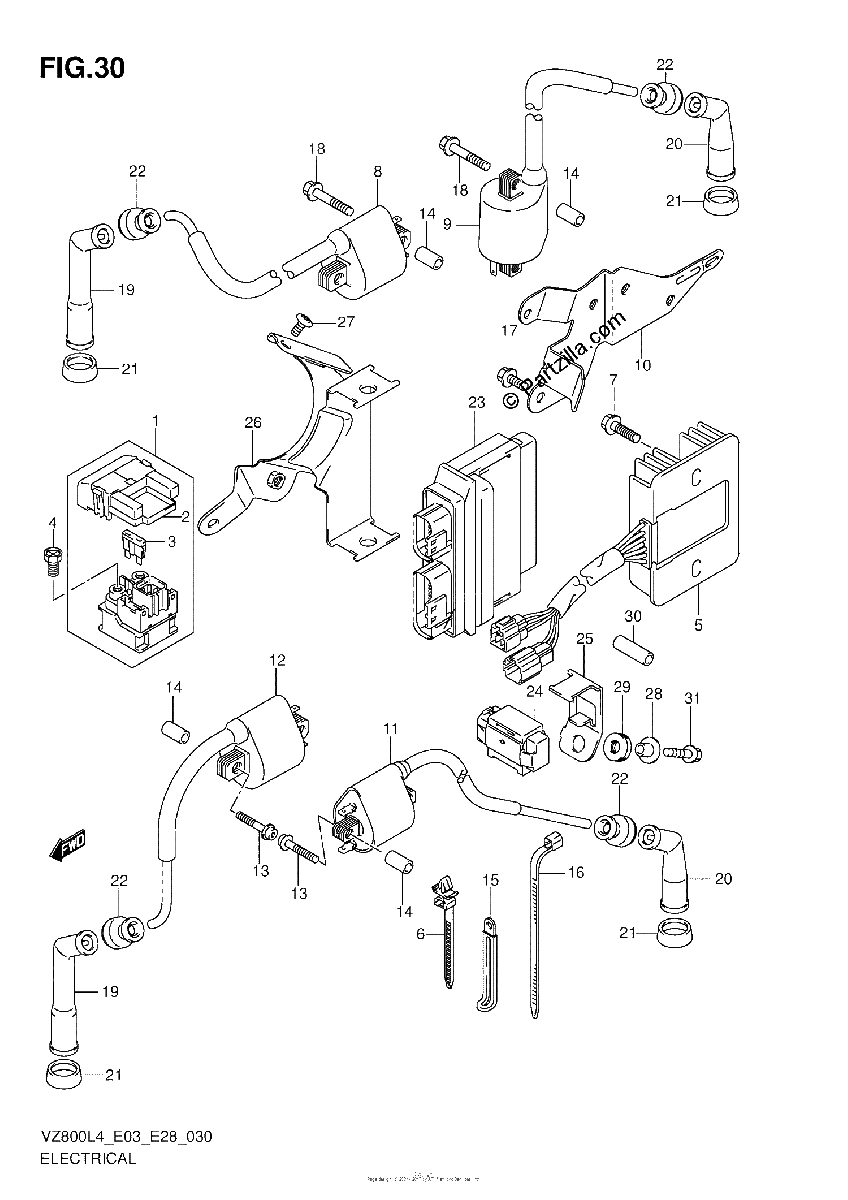Diagrama de ELECTRICAL VZ800L4 E03