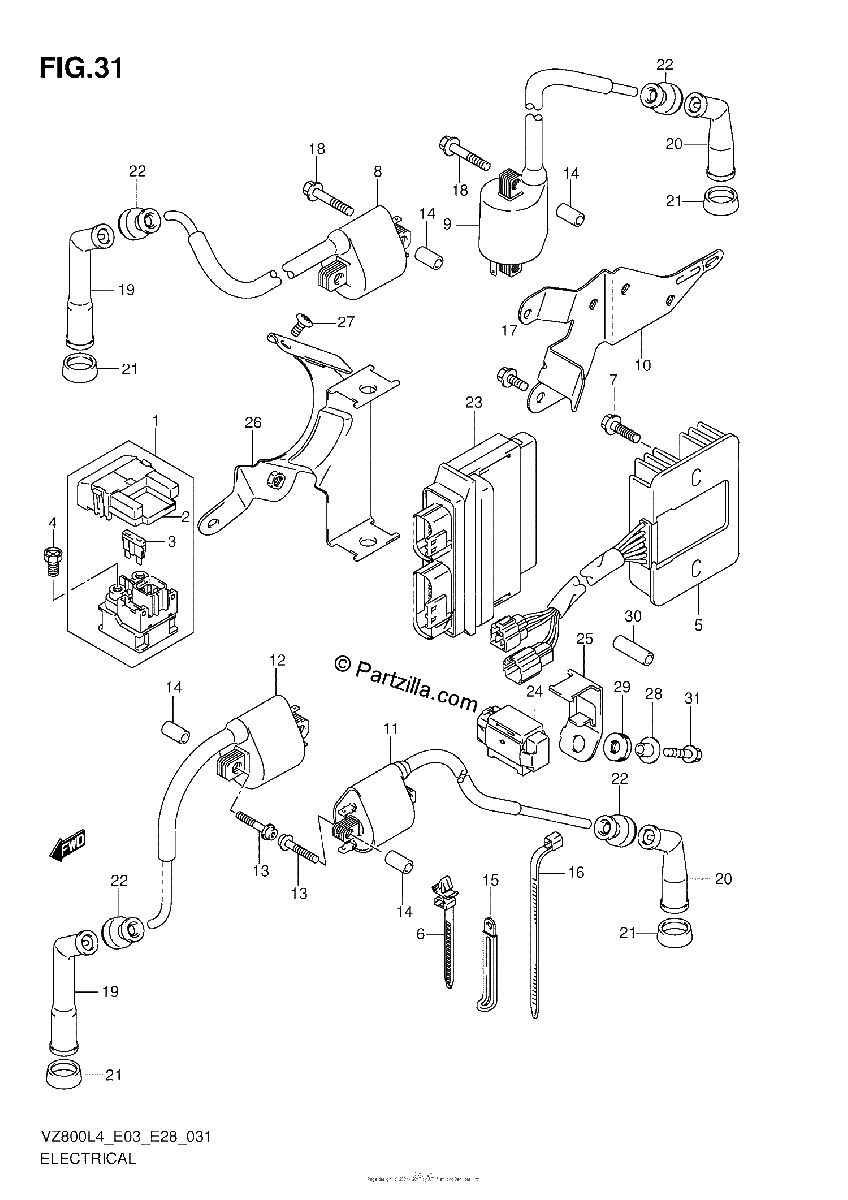 Diagrama de ELECTRICAL VZ800L4 E28