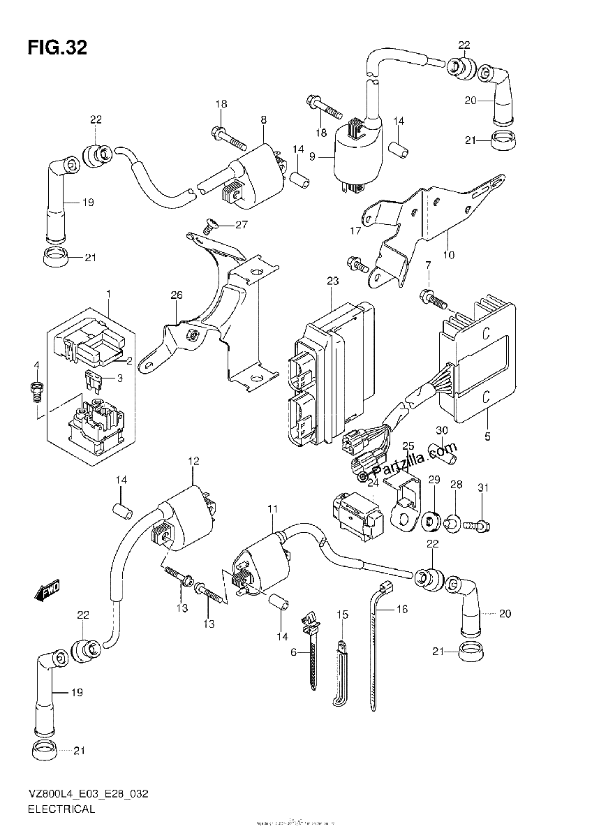Diagrama de ELECTRICAL VZ800L4 E33