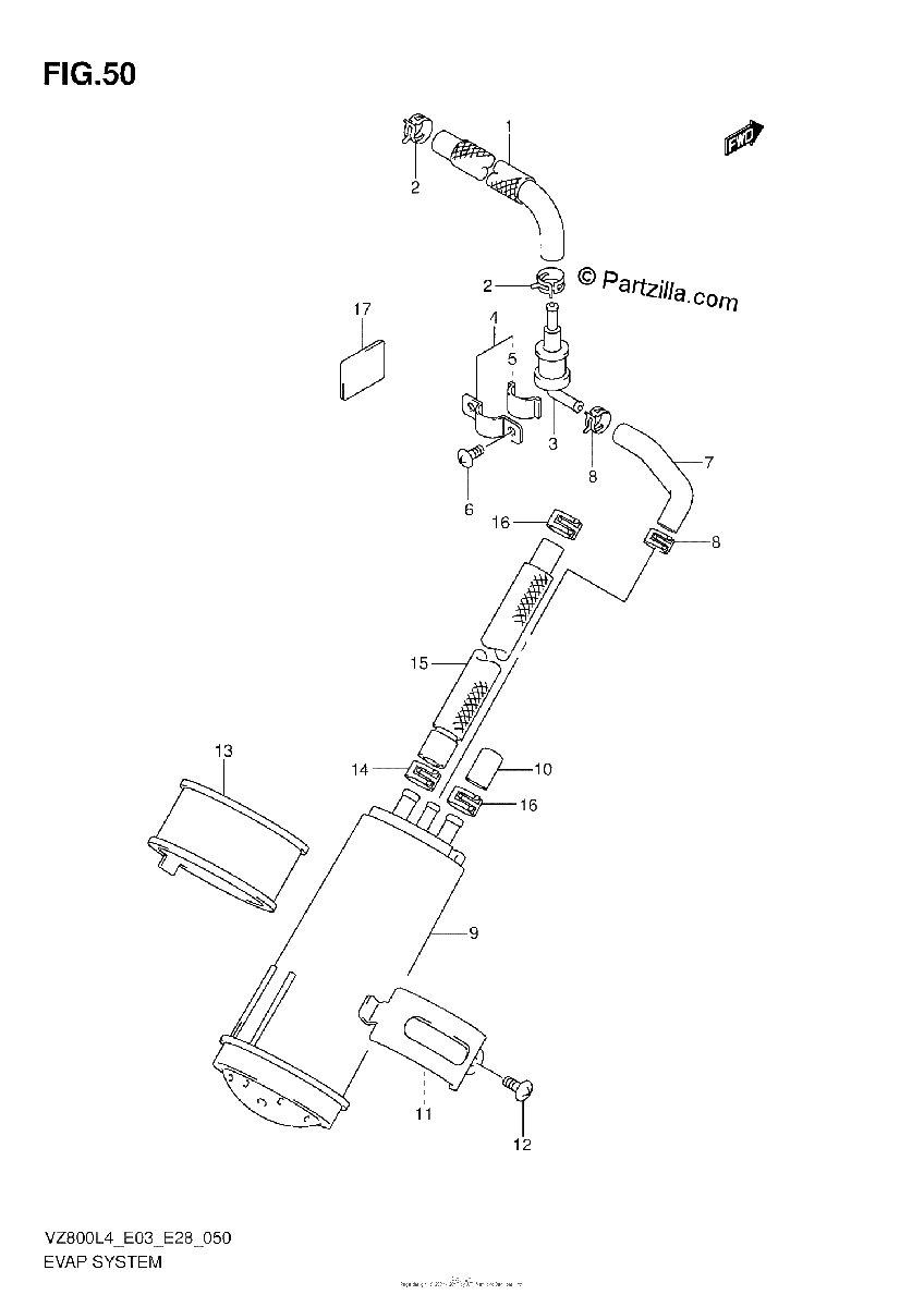 Diagrama de EVAP SYSTEM VZ800L4 E33