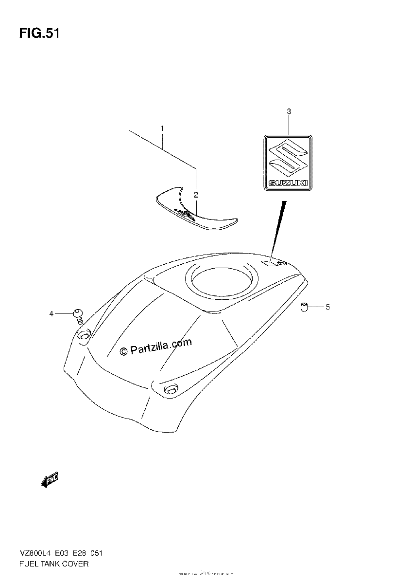 Diagrama de FUEL TANK COVER