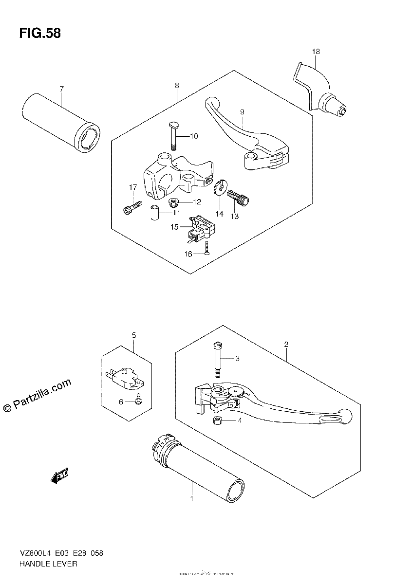 Diagrama de HANDLE LEVER