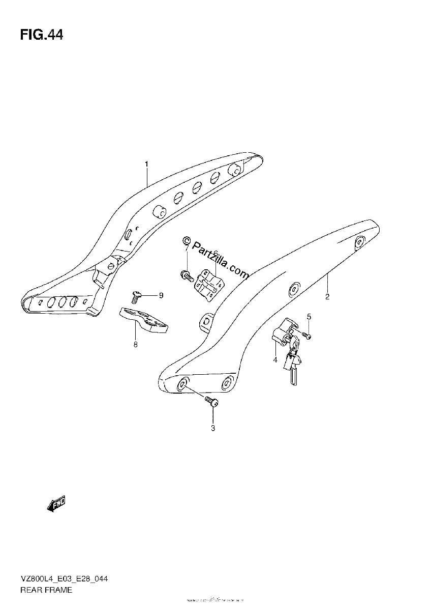 Diagrama de REAR FRAME