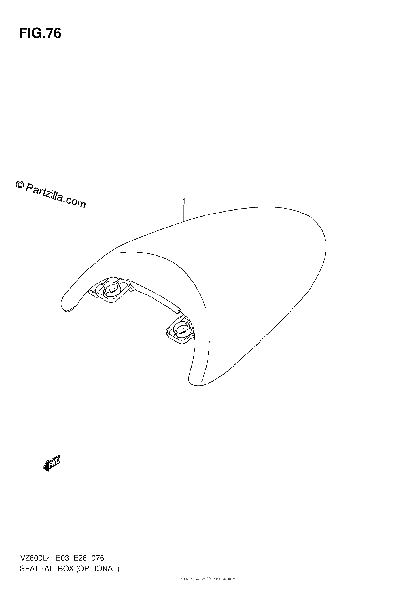Diagrama de SEAT TAIL BOX OPTIONAL