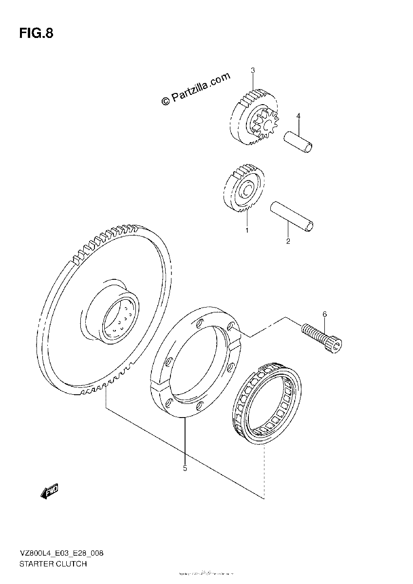 Diagrama de STARTER CLUTCH
