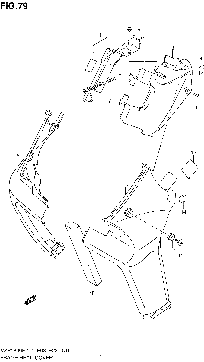 Diagrama de FRAME HEAD COVER
