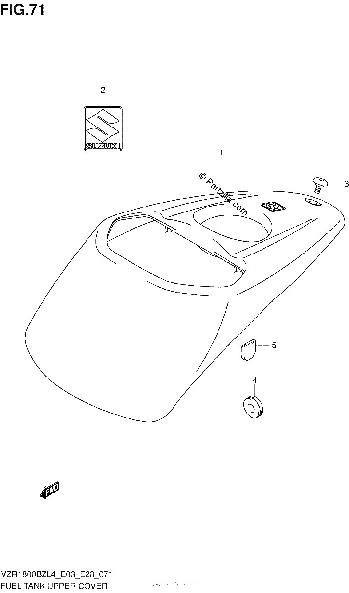 Diagrama de FUEL TANK UPPER COVER