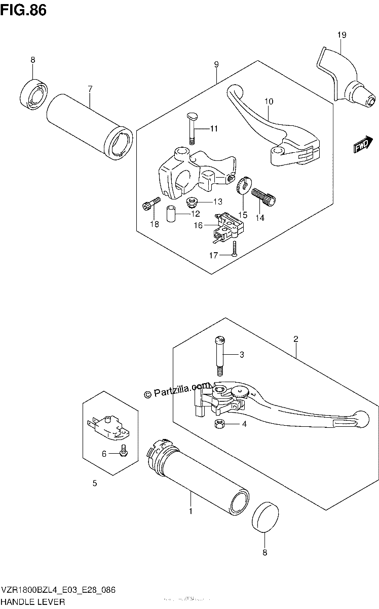 Diagrama de HANDLE LEVER
