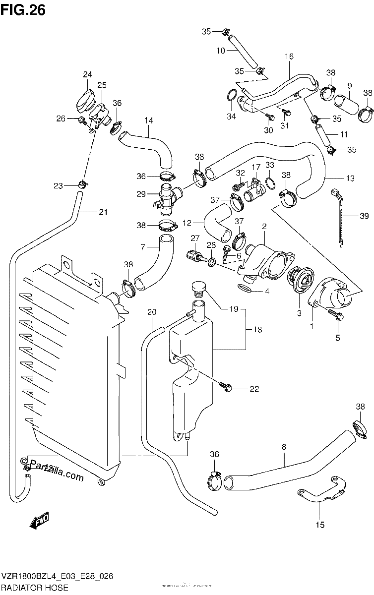 Diagrama de RADIATOR HOSE