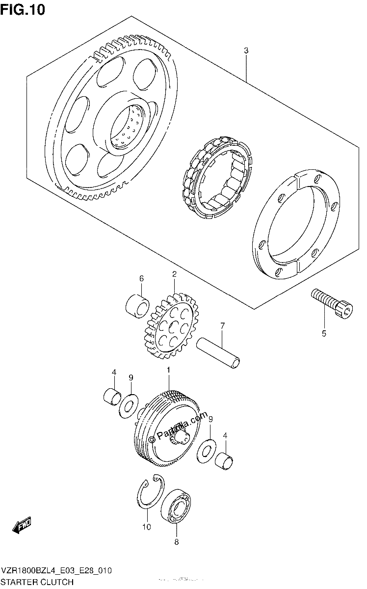 Diagrama de STARTER CLUTCH