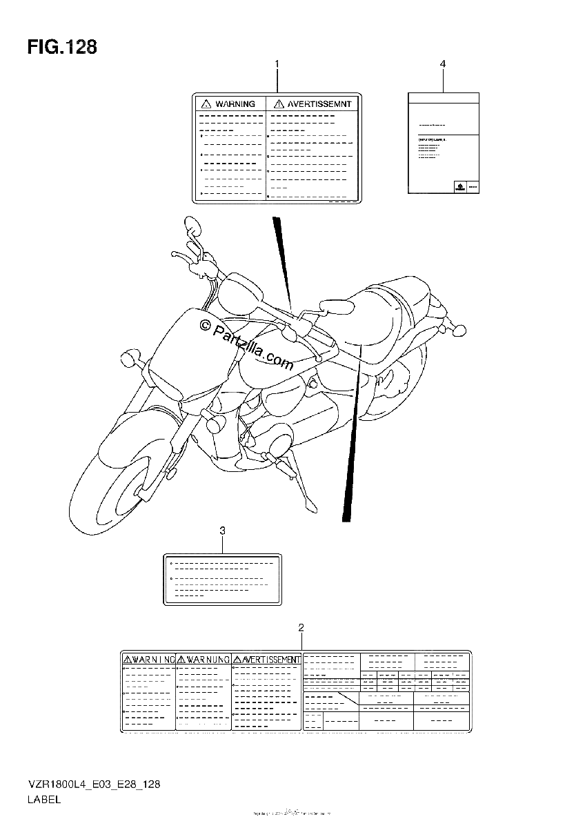 Diagrama de LABEL VZR1800L4 E28