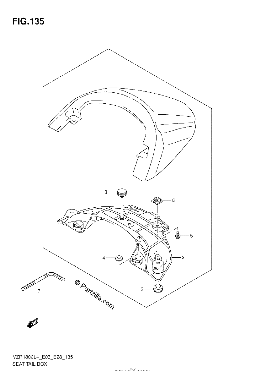 Diagrama de SEAT TAIL BOX VZR1800L4 E28