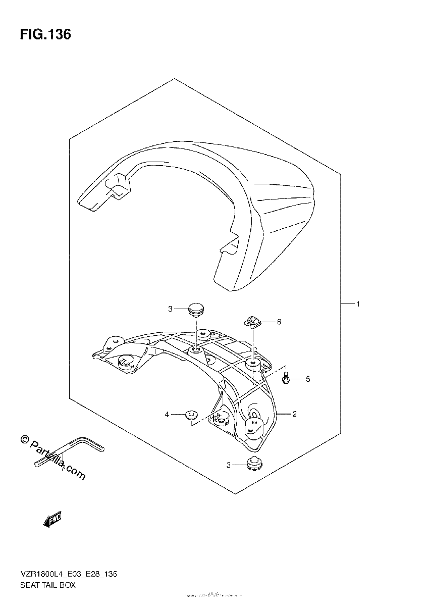 Diagrama de SEAT TAIL BOX VZR1800L4 E33