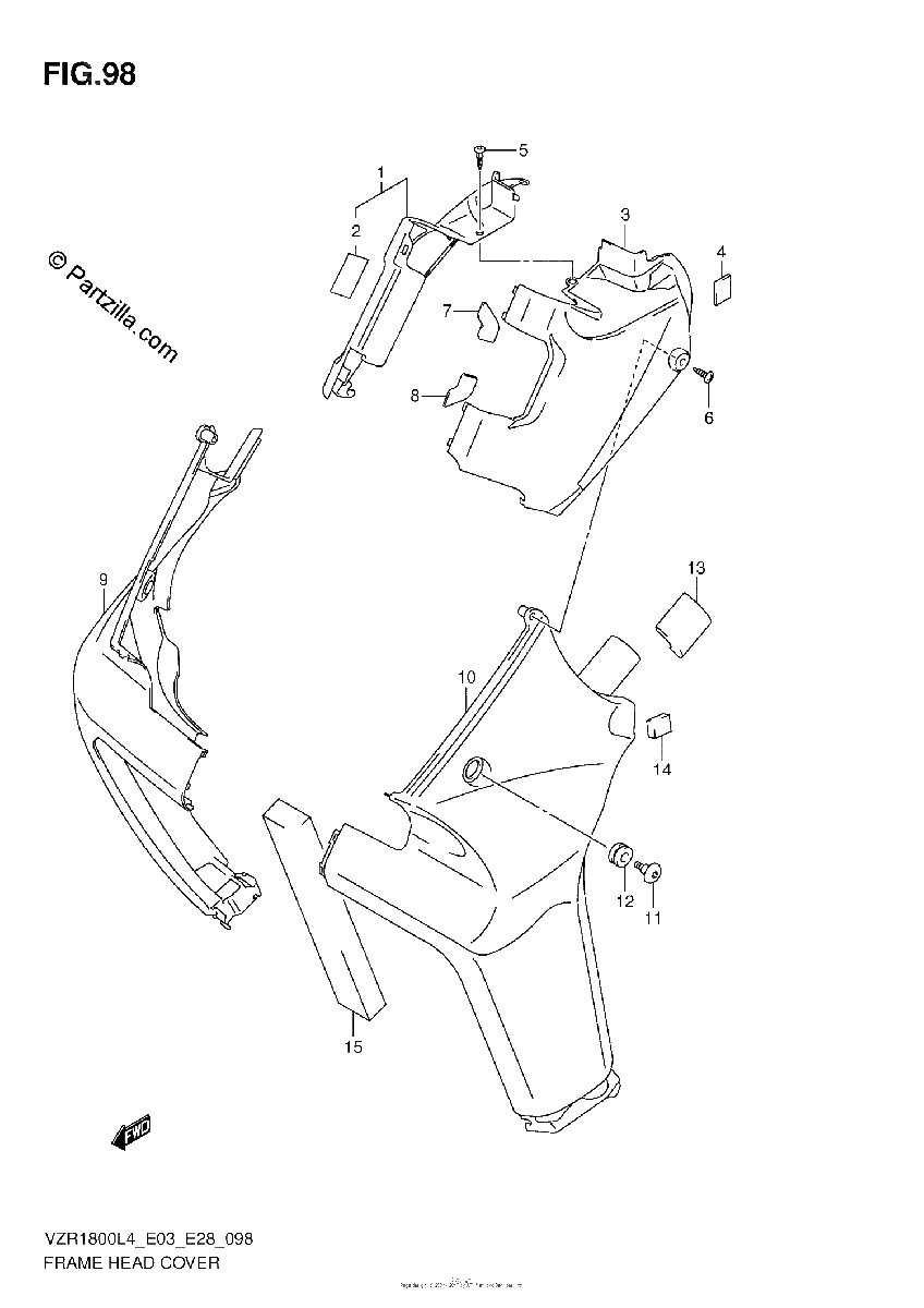 Diagrama de FRAME HEAD COVER VZR1800ZL4 E33