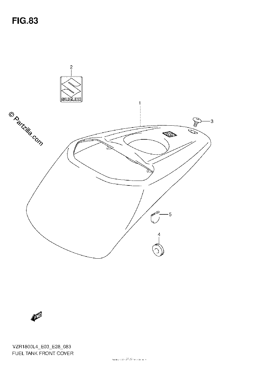 Diagrama de FUEL TANK FRONT COVER