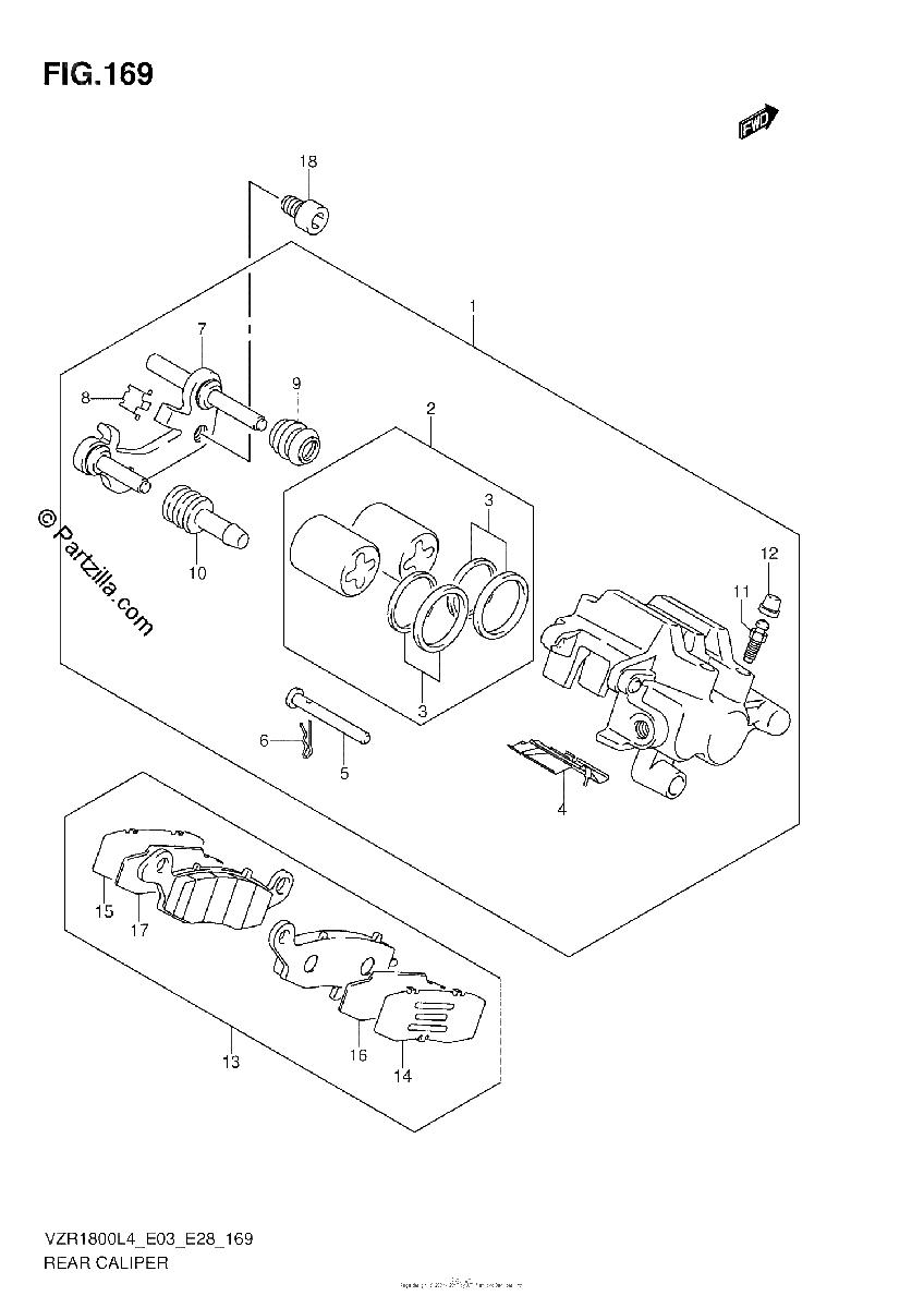 Diagrama de REAR CALIPER