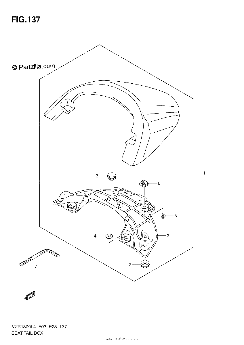Diagrama de SEAT TAIL BOX VZR1800ZL4 E03