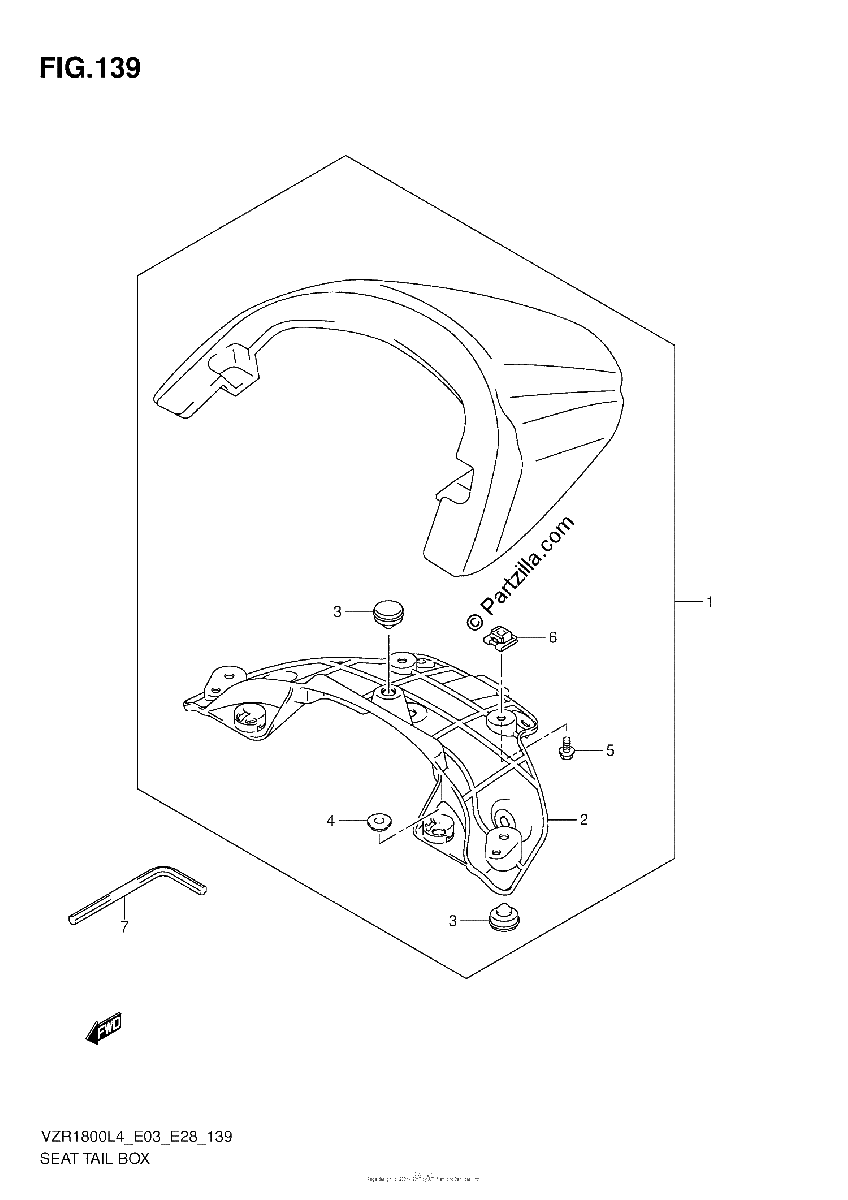 Diagrama de SEAT TAIL BOX VZR1800ZL4 E33