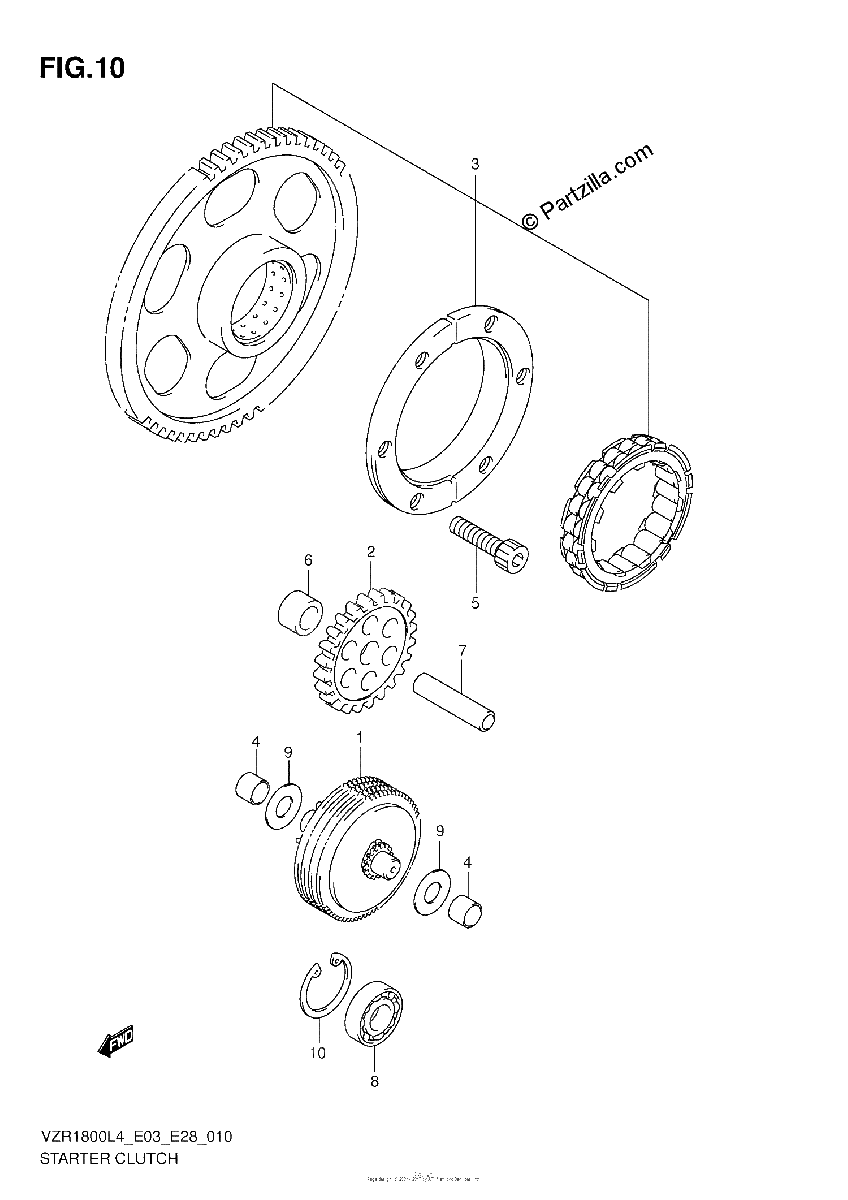 Diagrama de STARTER CLUTCH