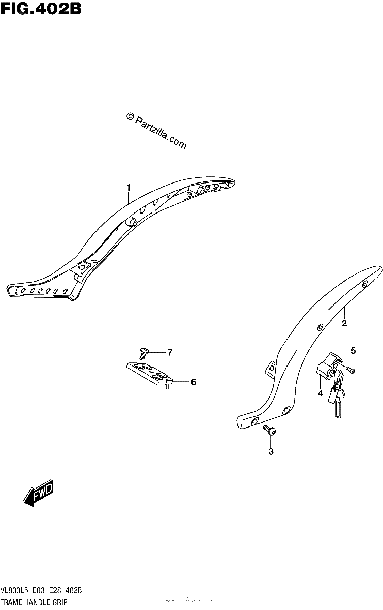 Diagrama de FRAME HANDLE GRIP VL800L5 E33