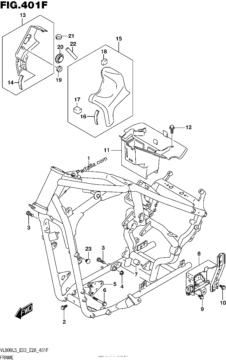 Diagrama de FRAME VL800BL5 E28