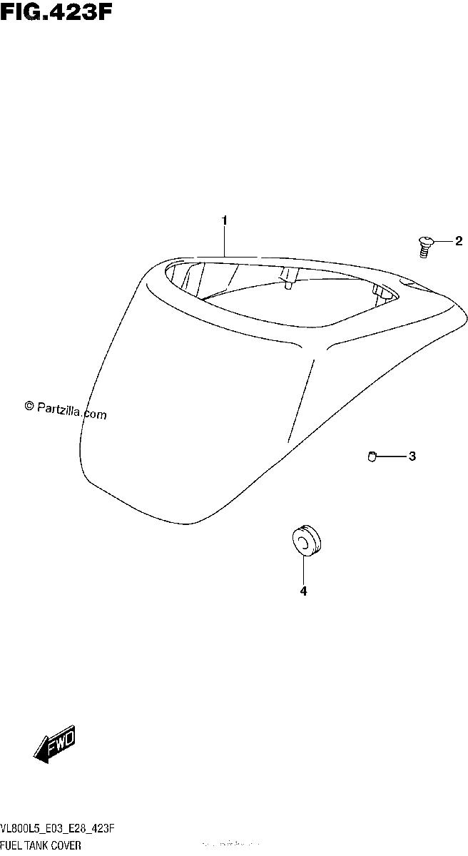 Diagrama de FUEL TANK COVER VL800BL5 E28
