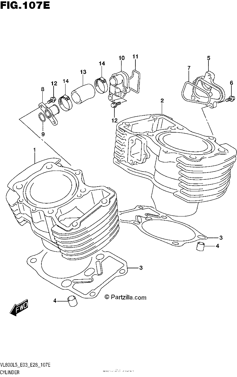 Diagrama de CYLINDER VL800TL5 E33