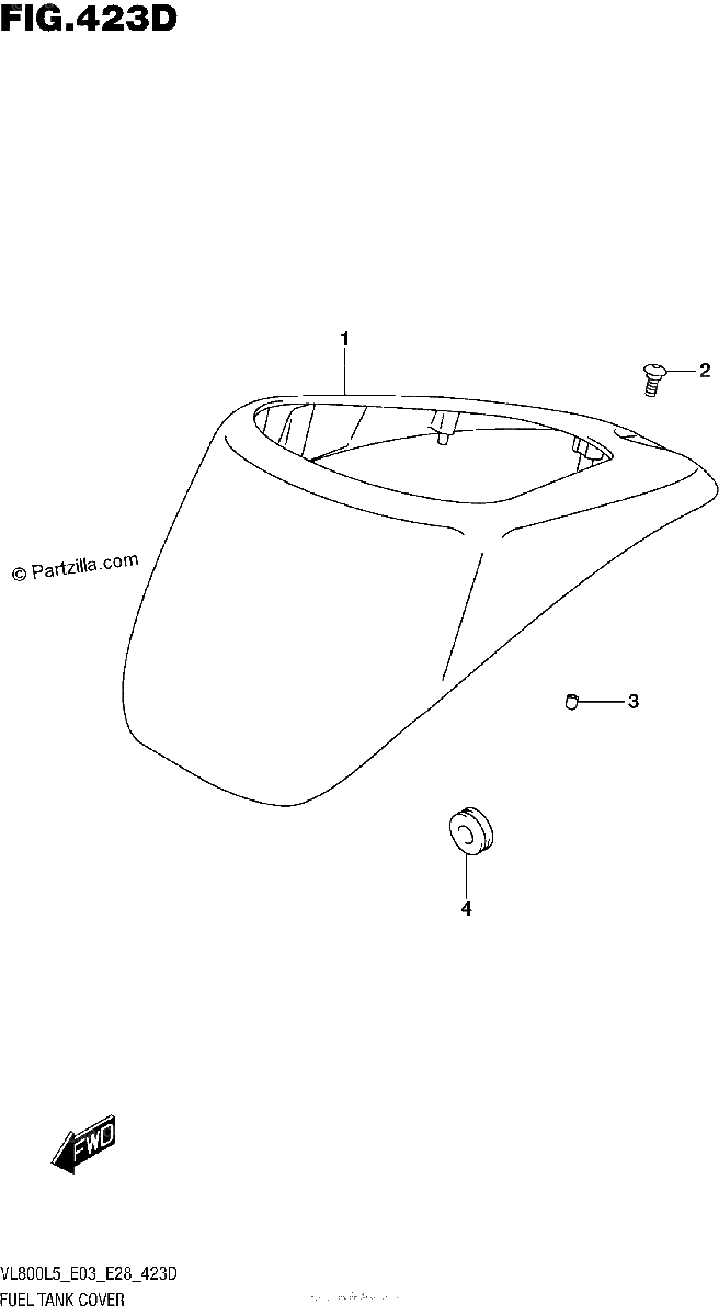 Diagrama de FUEL TANK COVER VL800TL5 E28