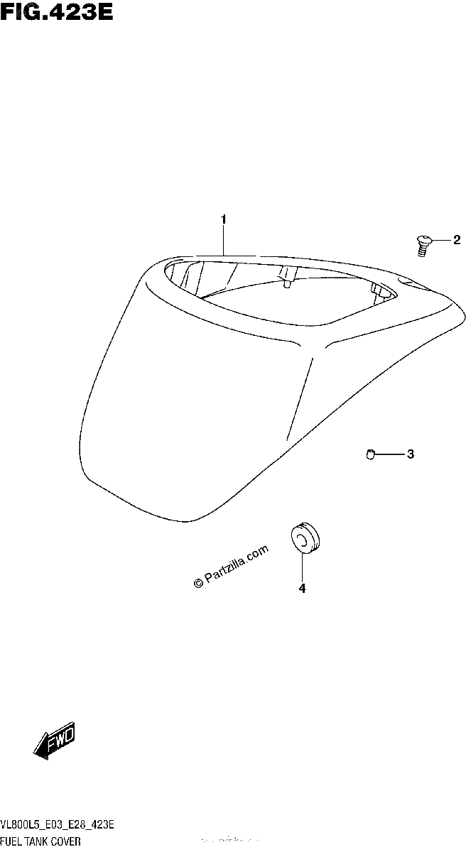 Diagrama de FUEL TANK COVER VL800TL5 E33