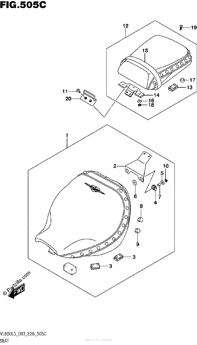 Diagrama de SEAT VL800TL5 E03