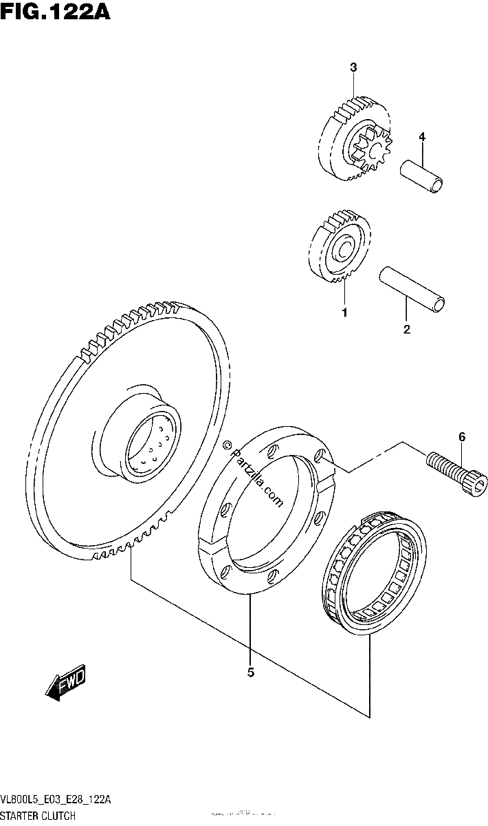 Diagrama de STARTER CLUTCH