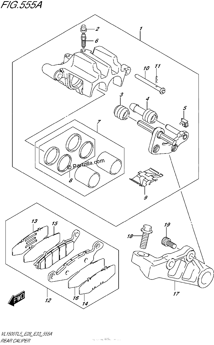 Diagrama de REAR CALIPER