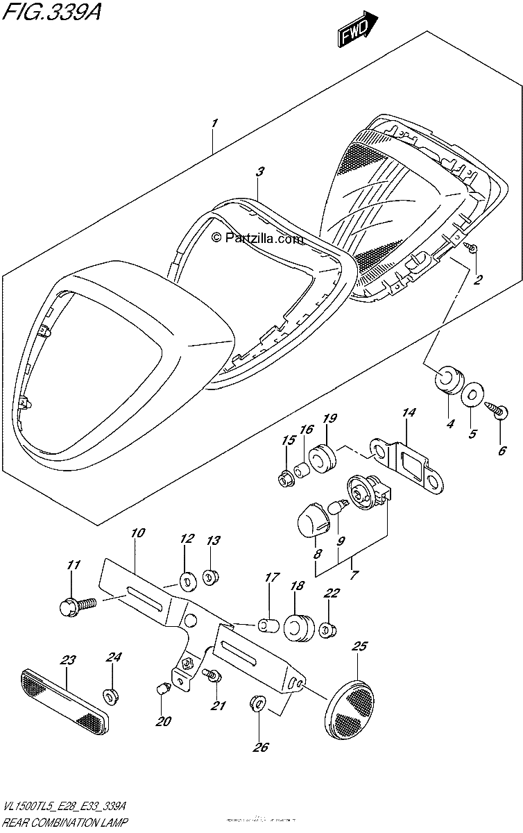 Diagrama de REAR COMBINATION LAMP