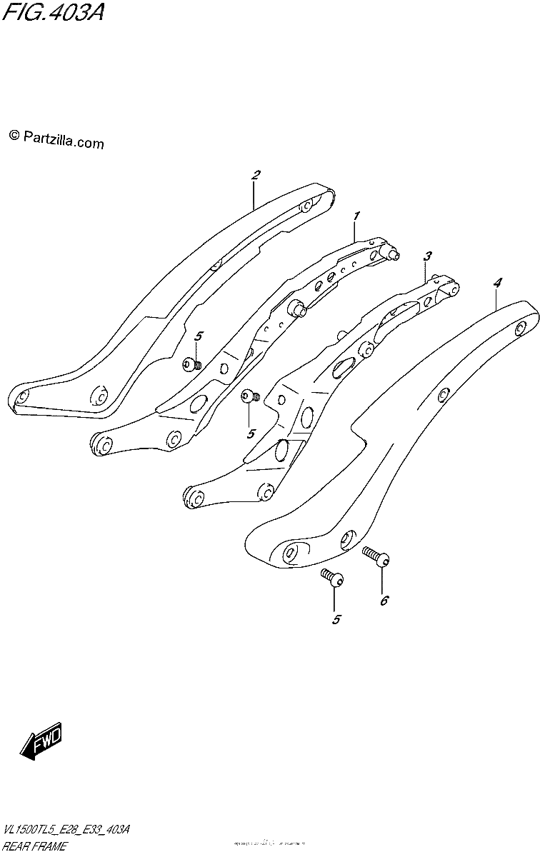 Diagrama de REAR FRAME