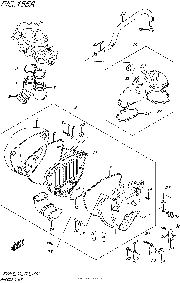 Diagrama de AIR CLEANER