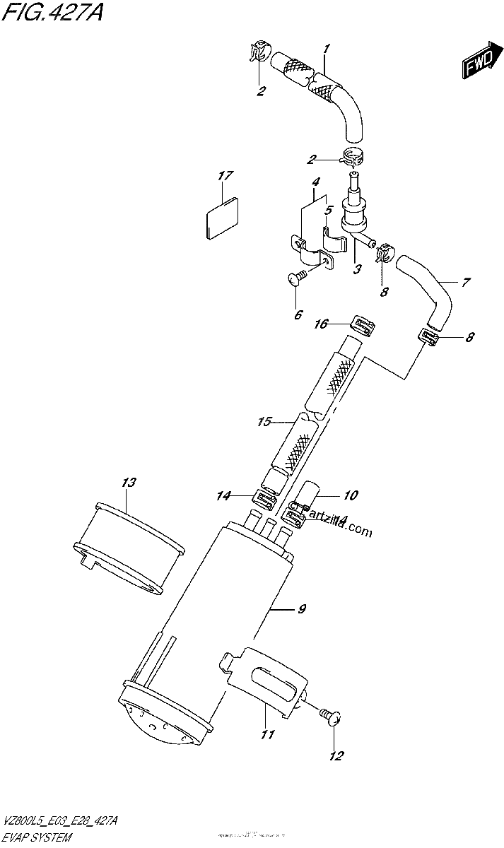 Diagrama de EVAP SYSTEM VZ800L5 E33